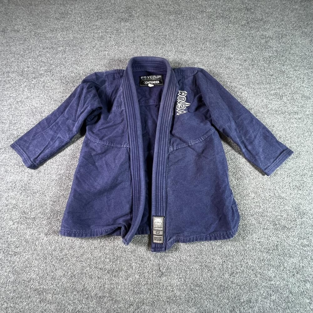 Venum Contender Brazilian Jiu-Jitsu Jacket Kids C2 Blue Cotton Martial Arts Gi